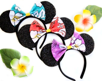 Aulani Minnie Ears, Aulani Mickey Ears, Aulani Mouse Ears, Lilo and Sitch Ears, Hawaiian Mickey Ears, Hawaii Mickey Ears, Moana Minnie Ears