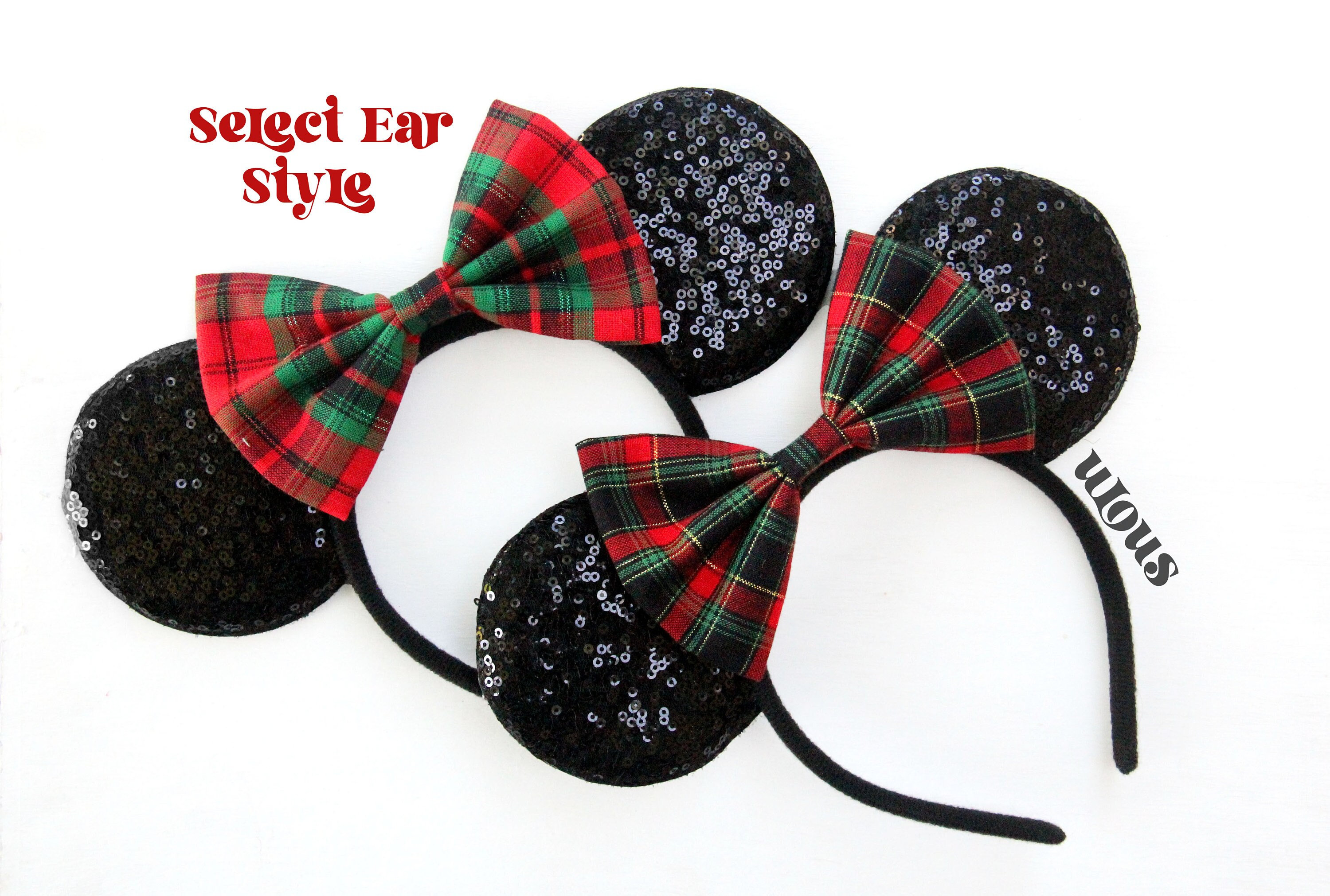 Plaid Minnie Ears - Etsy