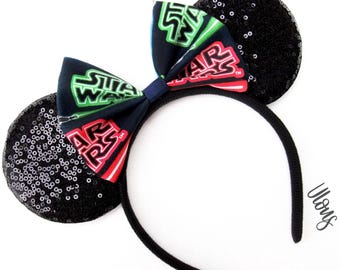 Orejas de Mickey de Star Wars, Orejas de Star Wars, Orejas de Disney, Orejas de Mickey Mouse, Orejas de Mickey personalizadas, Orejas de Minnie de Star Wars, Star Wars, Orejas de Mickey, SW