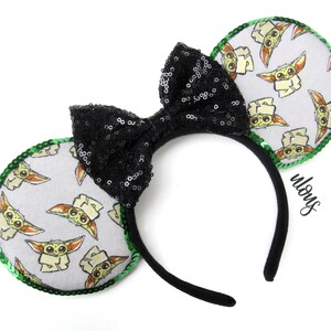 Orejas de Minnie de Star Wars, Orejas de Minnie de Grogu, Orejas de Mickey de Grogu, Orejas de Minnie de Yoda, Orejas de Minnie de Mandalorian, Orejas de Mickey de Mandalorian, Orejas de Grogu
