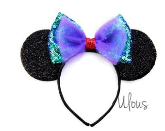Ariel Mickey Ears, Ariel Ears, Littler Mermaid Ears, Little Mermaid Mickey Ears, Ariel, Little Mermaid, Disney Ears, Mickey Ears, Mouse Ears