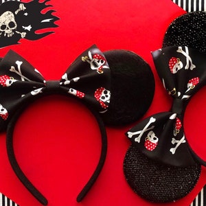 Pirates Mickey Ears, Pirates Minnie Ears, Pirates Ears, Skull Mickey Ears, Pirates of the Carribean Mickey Ears, Skull Ears, Pirate Mickey image 2