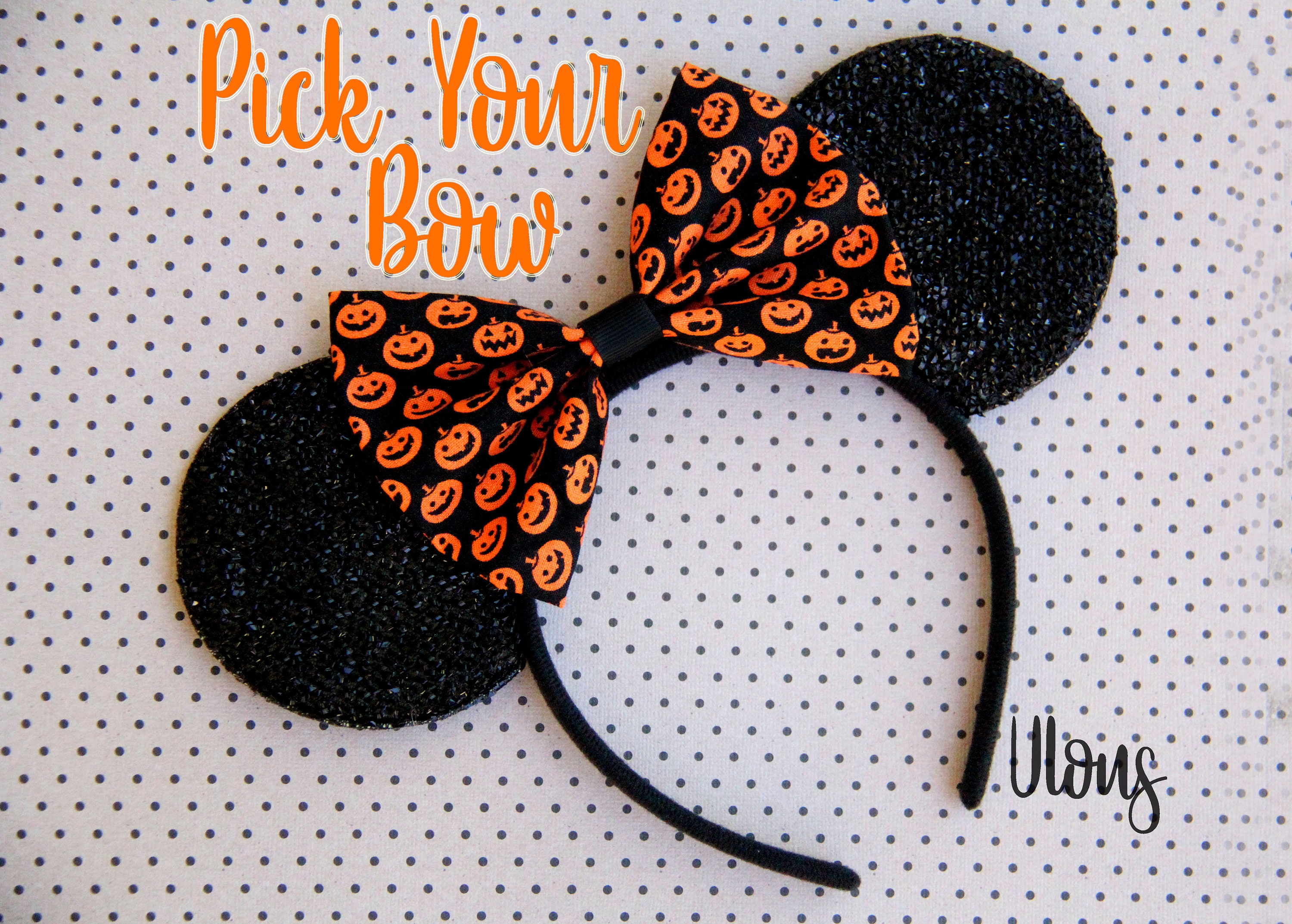 Halloween Mickey Ears Halloween Ears Pumpkin Mickey Ears Etsy