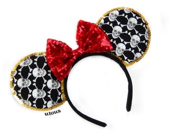 Pirates Mickey Ears, Pirates Minnie Ears, Pirates Ears, Skull Mickey Ears, Pirates of the Caribbean Mickey Ears, Skull Minnie Ears, Skulls