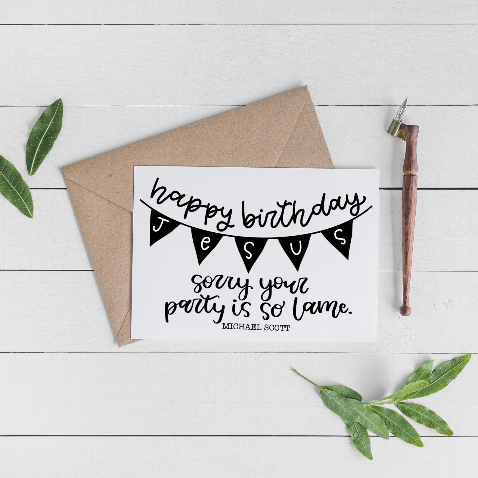 The Office Christmas Card / Michael Scott Quotes / Happy | Etsy