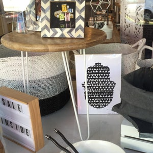 Modern Hamsa, Modern Jewish art, Black Tribal Hamsa