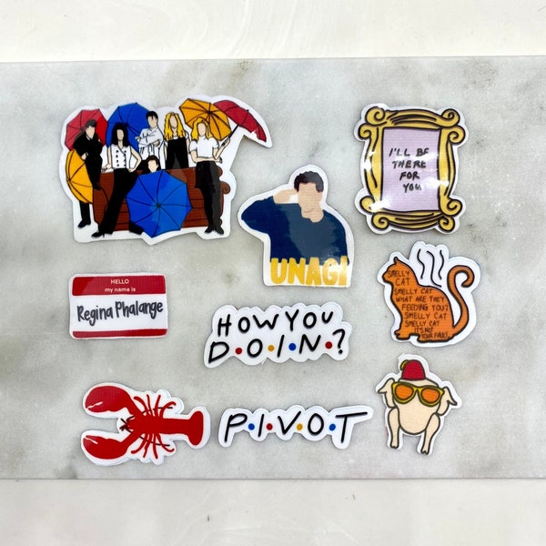 Friends TVshow inspired pack of stickers - perfect for laptops, water bottles and tumblers