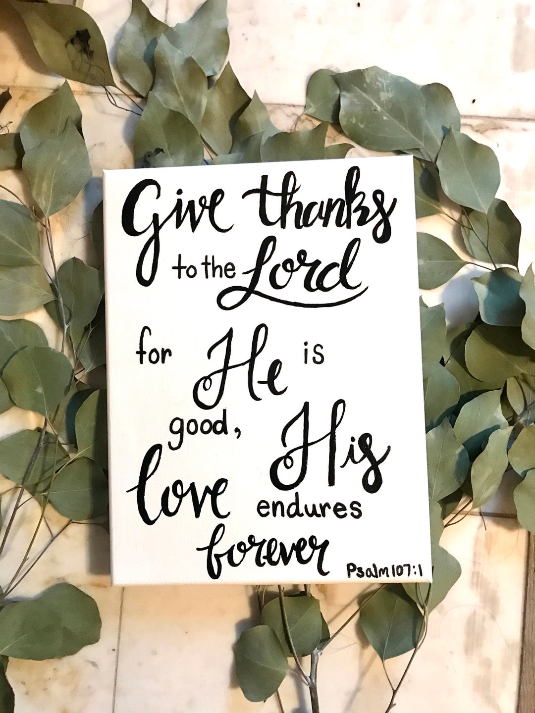 Custom Hand Lettered Bible Verse or Quote Canvas/ Print - Etsy