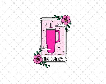 Stanley Tumbler Valentine Png, Pink Stanley Cup Valentine' Day Png, Tarot Obsessive Cup Disorder Cup Png, Stanley Tumbler Gift Valentine Png