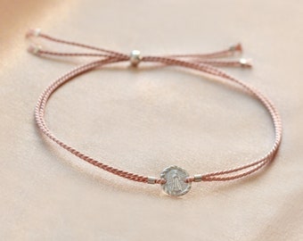 Seide Jungfrau Maria Armband. Sterling oder 14KT GF. Katholischer Glaubensschmuck. Heilige Mutter Maria, Virgen de Guadalupe religiöses Heiliges Ikonen Armband.