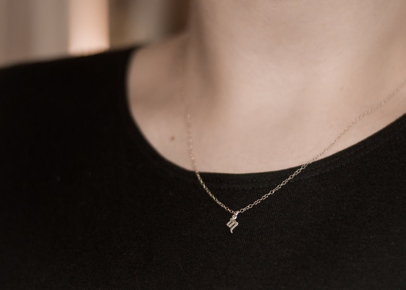 may june birthday sterling silver zodiac sign jewelry planet mercury sign of twins astrology astrological symbol gift Gemini necklace