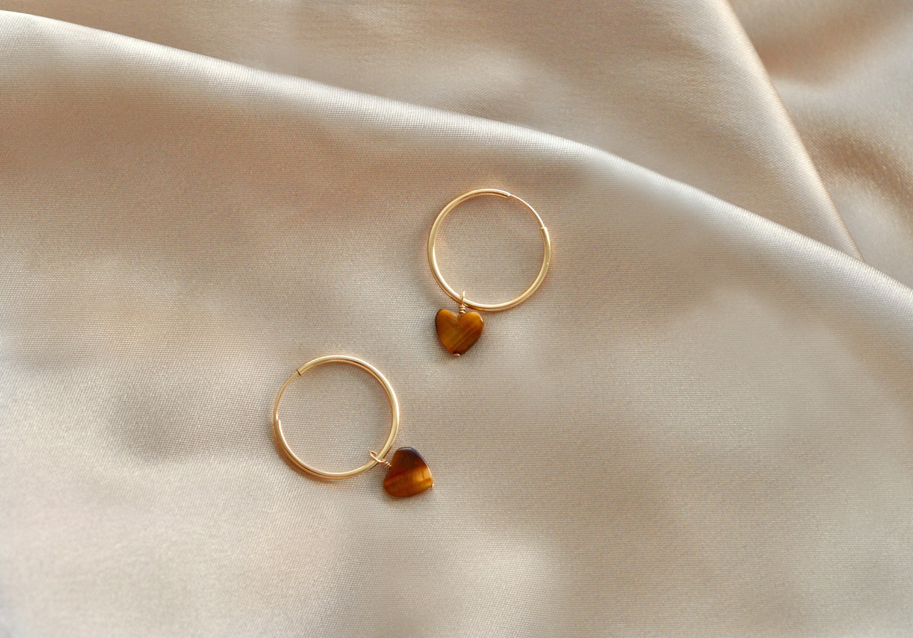 Colore Oro Circolari Orecchini Pendenti Cuore con Madreperla, Cerchio Cerniera Orecchini