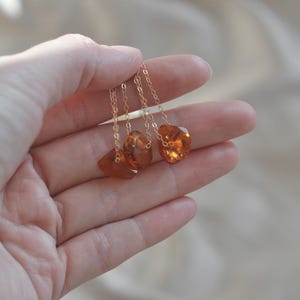 Collier en ambre brut poli. Bijoux en ambre couleur miel pour elle. Colliers pendentifs galets d'ambre lisse. Cadeau d'amulette d'ambre pour maman, amis. image 6