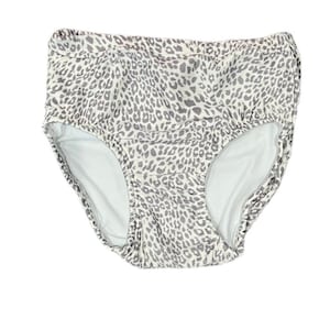 Gray Leopard Print Briefs - Size Medium