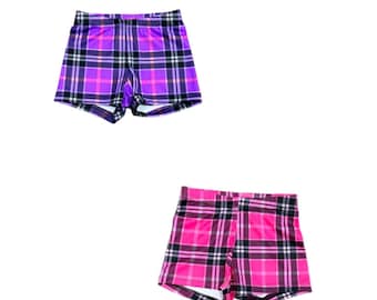 Plaid Dance Shorts - Cute Dancewear
