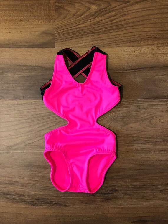 neon pink leotard
