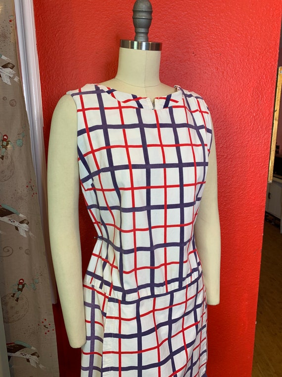 Vintage 1960s Romper • Red White & Blue Mod Romper
