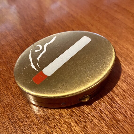 Vintage 30s 40s Ashtray • Hand Painted Cigarette P