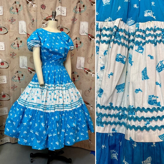 Vintage 1950s Matching Set • Western Cowgirl Blous