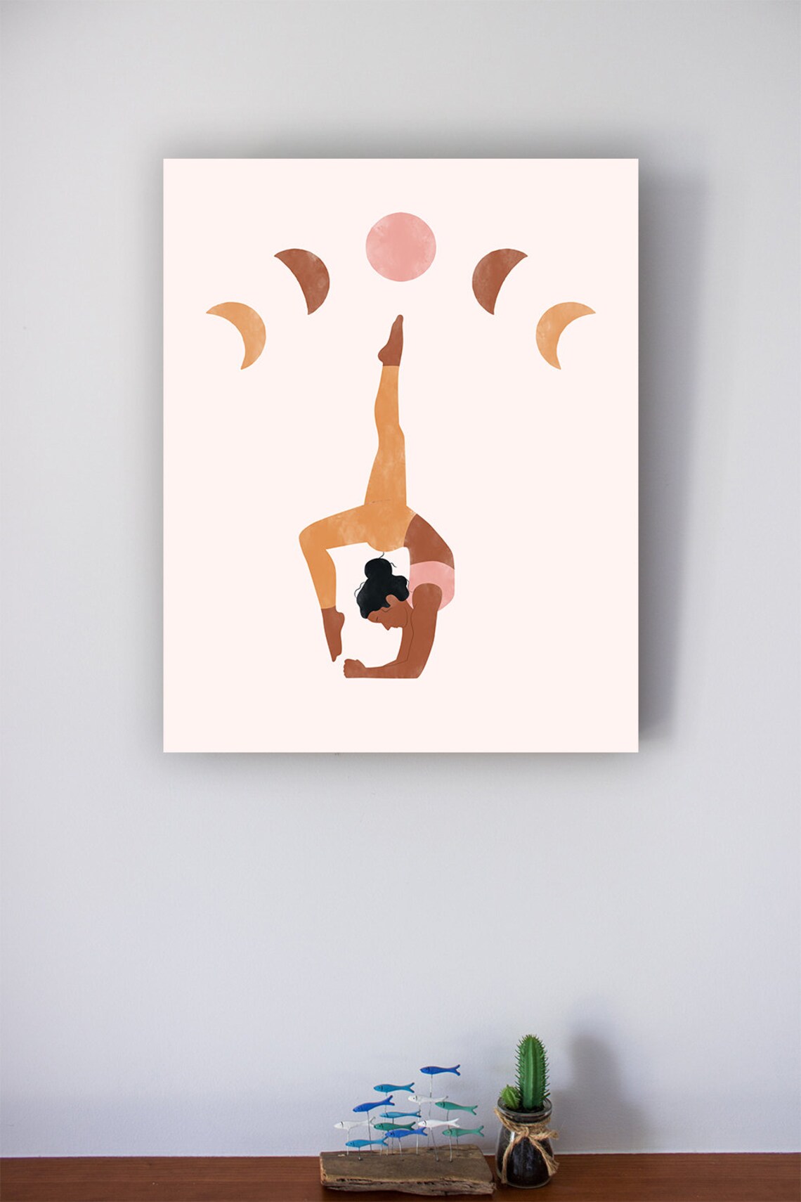 Boho Yoga Pose Wall Art Meditation Poster Minimalist - Etsy