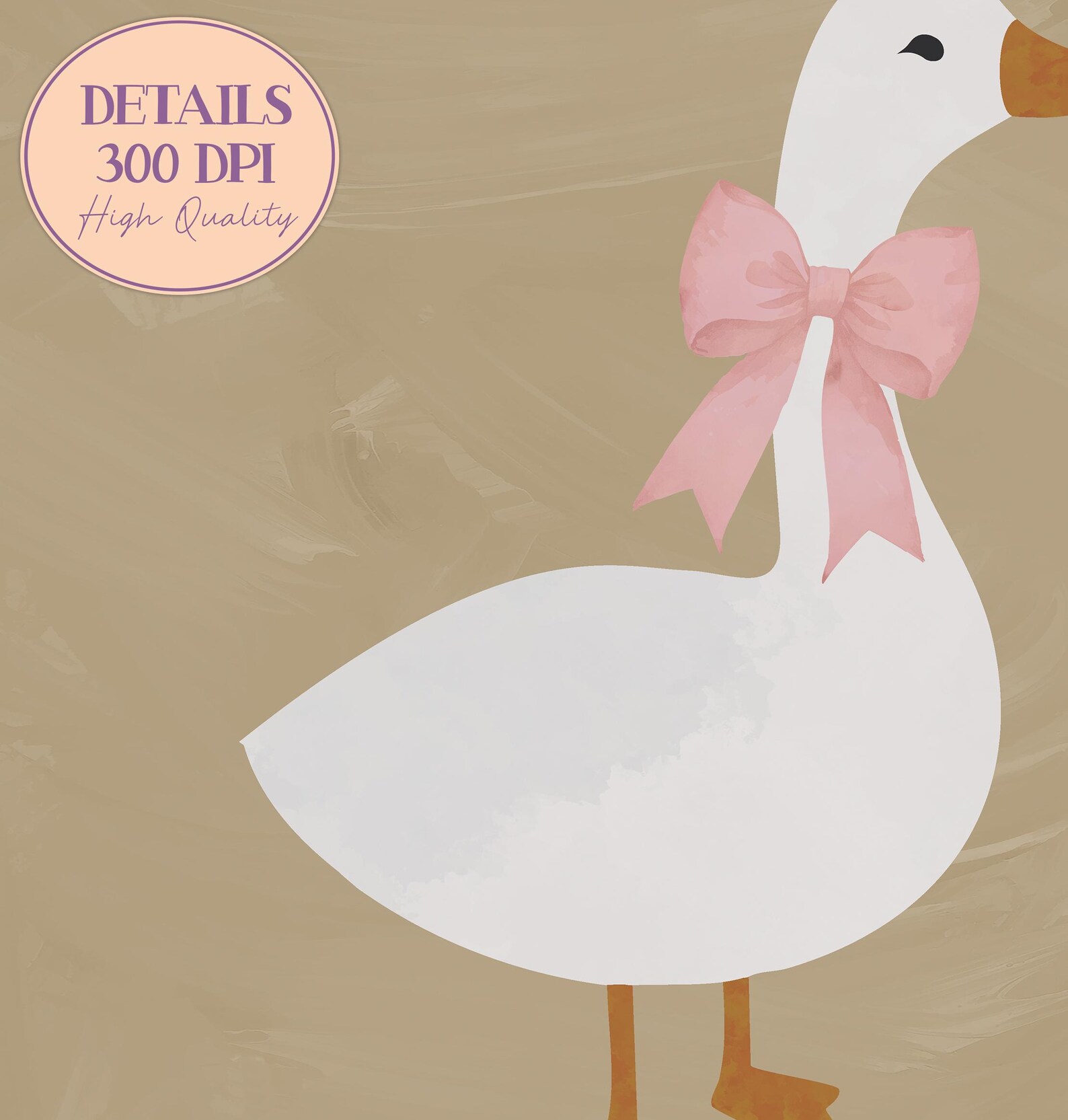 Silly Goose With Bow Print, Nursery Farmhose Wall Decor, Printable Pink ...