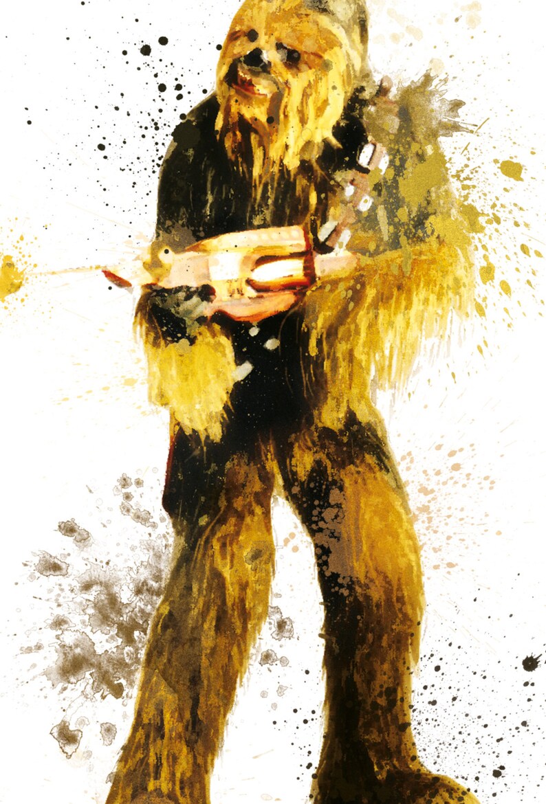Star Wars Chewbacca Art Movie Gift Printable Decor Wall Art Etsy