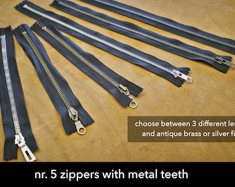 Nr. 5 Zippers with metal teeth