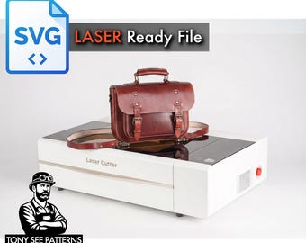 Messenger Bag SVG DXF for Leathercraft | Laser Cutting Bag Pattern