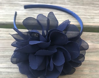 Floral top knot headbands Navy Floral matching headbands Mommy /& Me Navy Floral headband