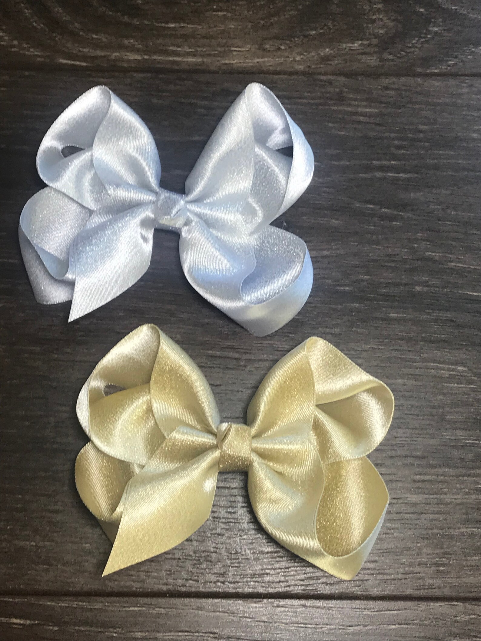 New Years Bow Gold Hair Bow Gold Bow Gold Hairbow Etsy