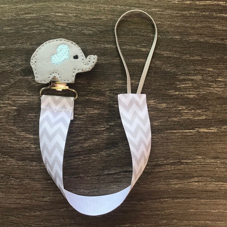 Elephant Paci Clip Elephant Pacifier Clip Pacifier Holder Etsy