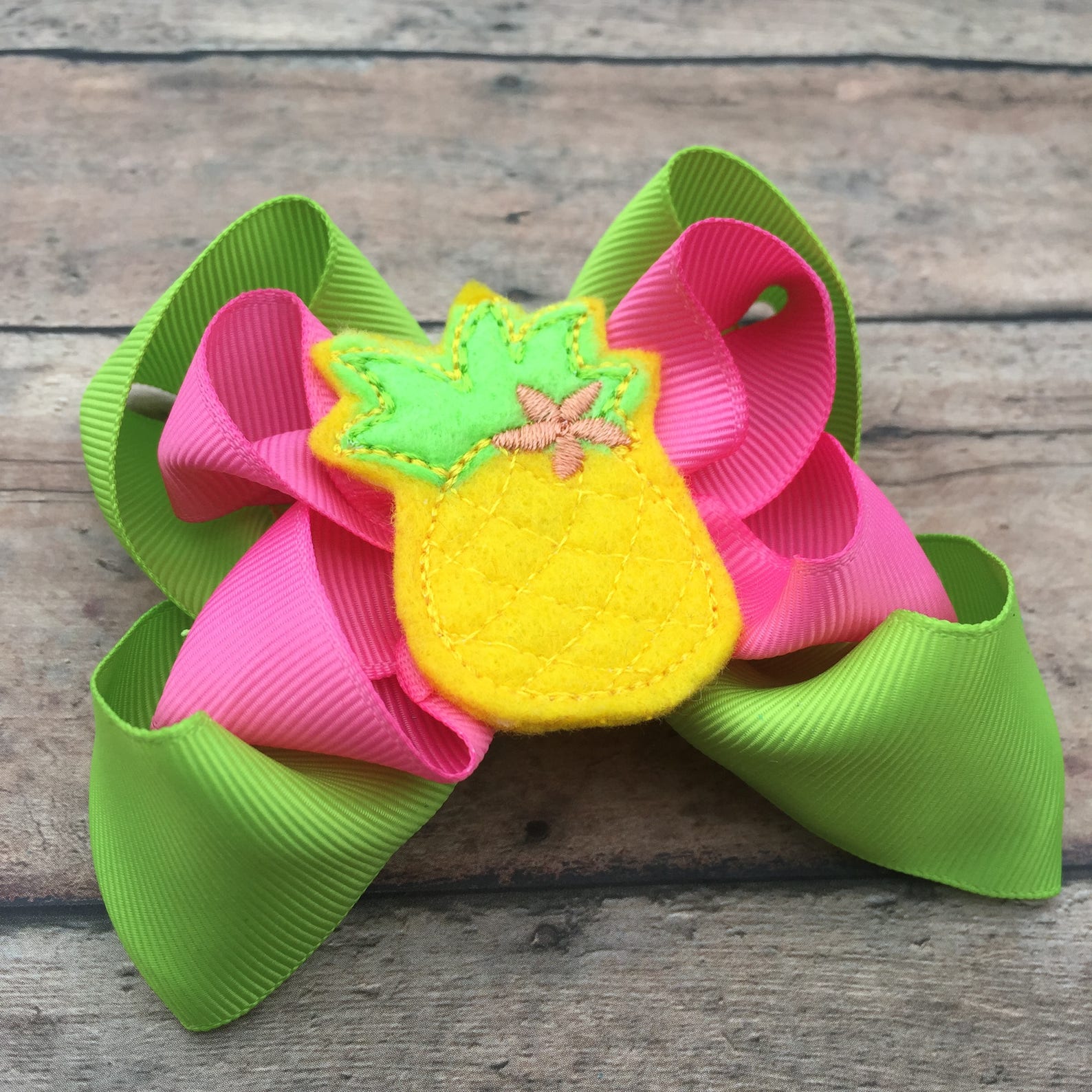 Pineapple Hairbow Pineapple Hair Bow Pineapple Pineapple Etsy