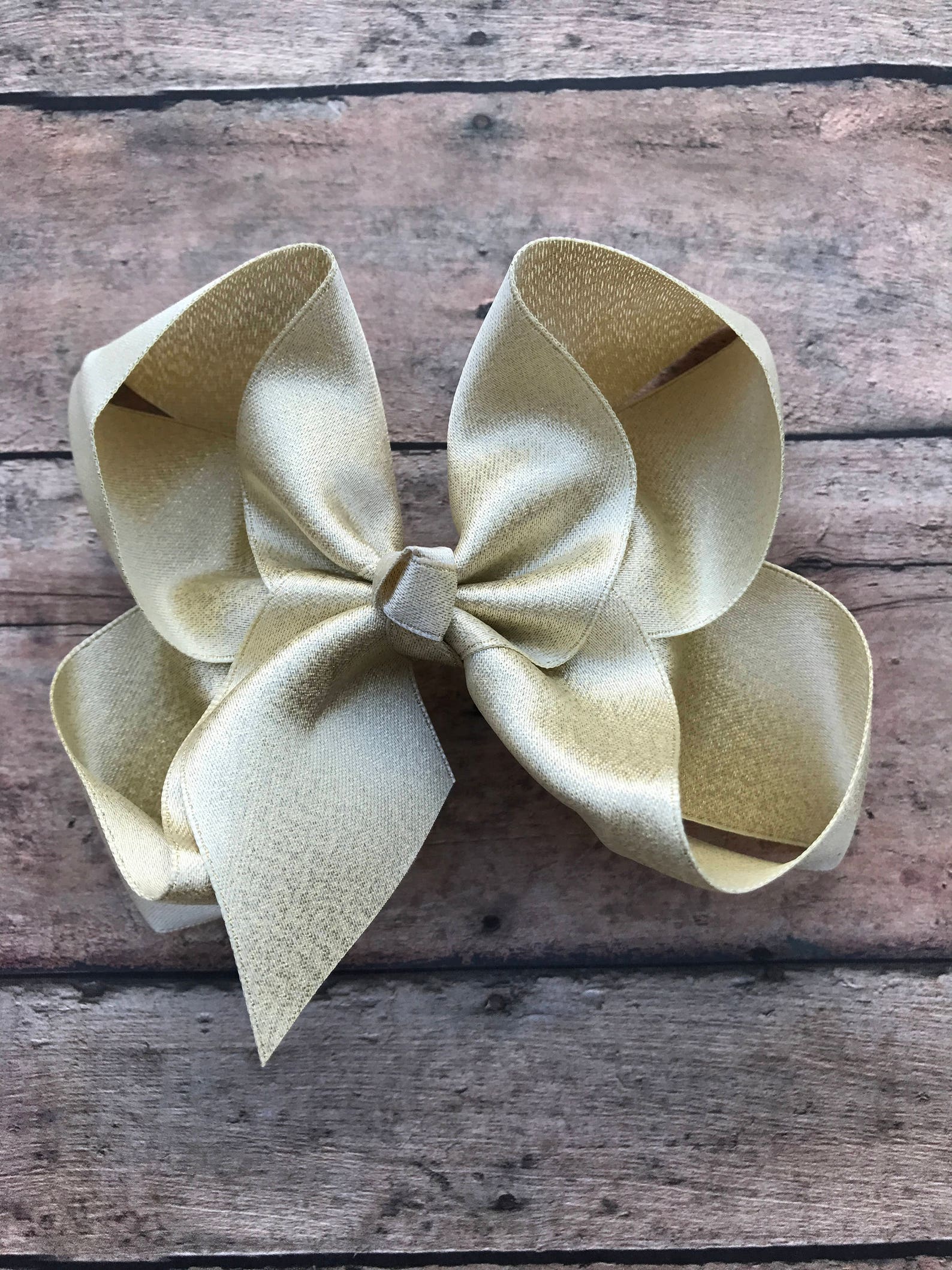 New Years Bow Gold Hair Bow Gold Bow Gold Hairbow Etsy
