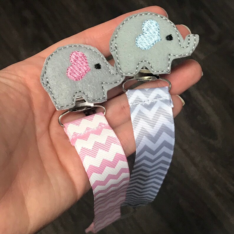 Elephant Paci Clip Elephant Pacifier Clip Pacifier Holder Etsy