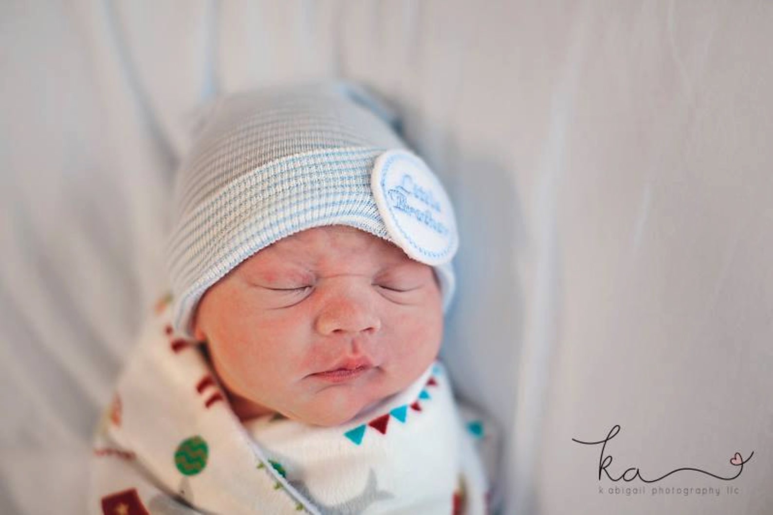 Boy Hospital Hat Little Brother Hat Newborn Hat Baby Boy Etsy