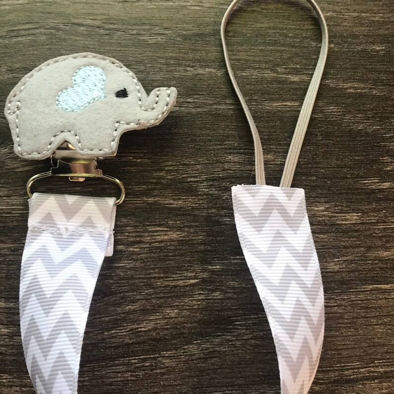Elephant Paci Clip Elephant Pacifier Clip Pacifier Holder Etsy