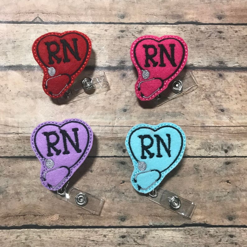 RN Badge Reel Id holder Retractable Badge Holder Tech Etsy
