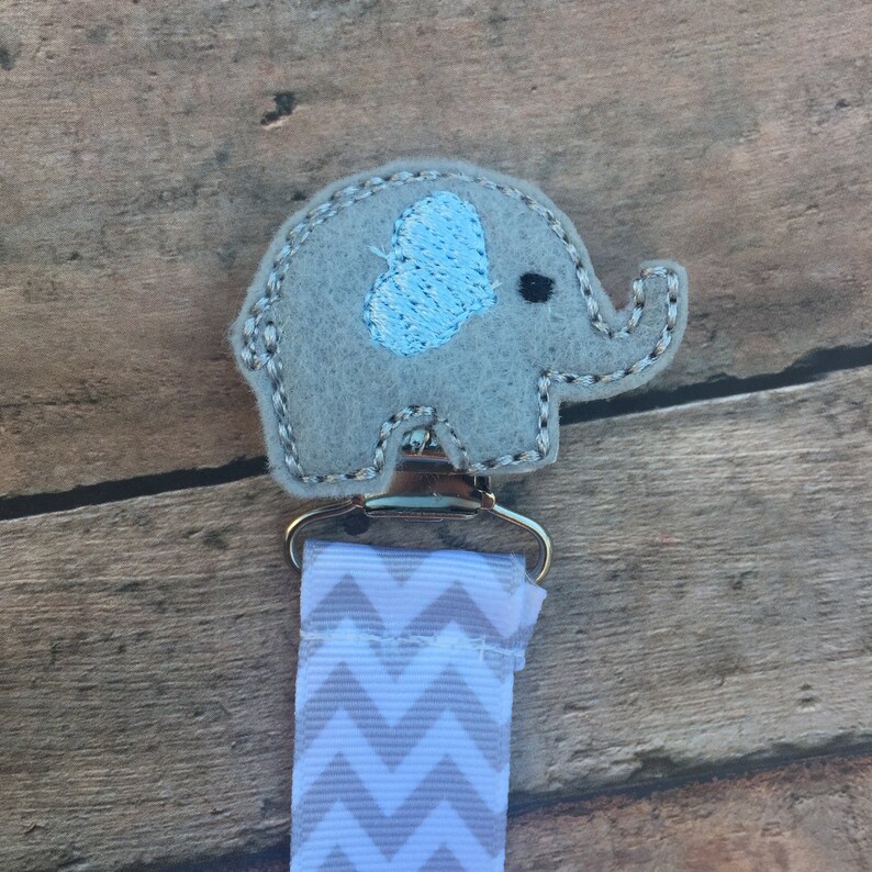 Elephant Paci Clip Elephant Pacifier Clip Pacifier Holder Etsy