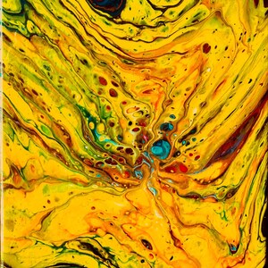 DEEP ROOTS, Fluid Acrylic Painting, 6x6
