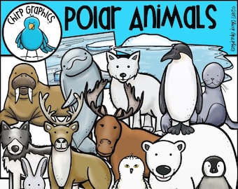 Polar Animals Clip Art Set - Chirp Graphics