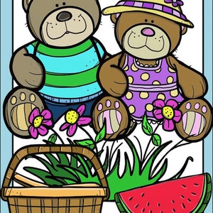 Teddy Bear Picnic Clip Art Set Chirp Graphics image 3