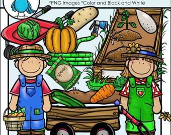 Farmer's Garden Clip Art Set - Chirp Graphics