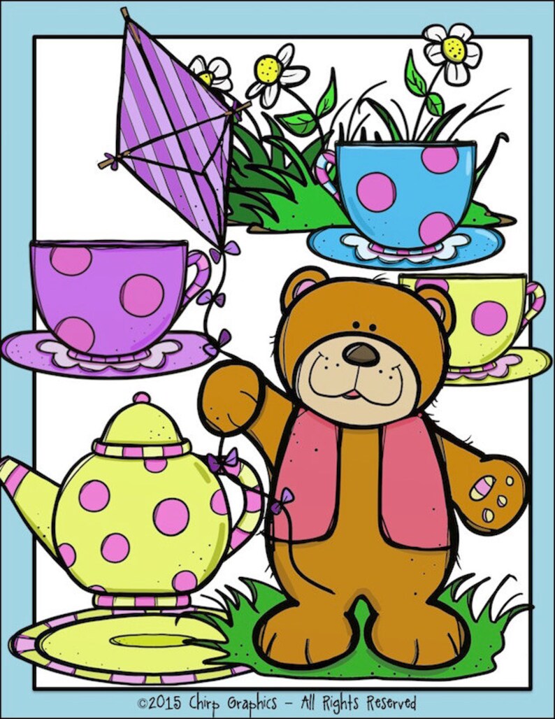 Teddy Bear Picnic Clip Art Set - Chirp Graphics - Etsy