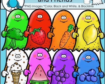 Chocolate Chip Ghost Clip Art Set - Chirp Graphics