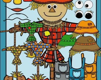 Make a Scarecrow Clip Art Set - Chirp Graphics