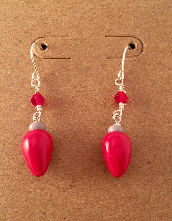 christmas earrings lights