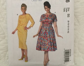 60's Style Dress Patterns - McCalls M7086 Misses Size 8 - 16 and Plus Size 18W - 24W - Semi-fit Lined Skirt Pencil Skirt Dress