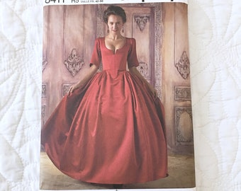 B6074 Sewing Pattern Historical Dress Jacket French Revolution Regency Hat Bag