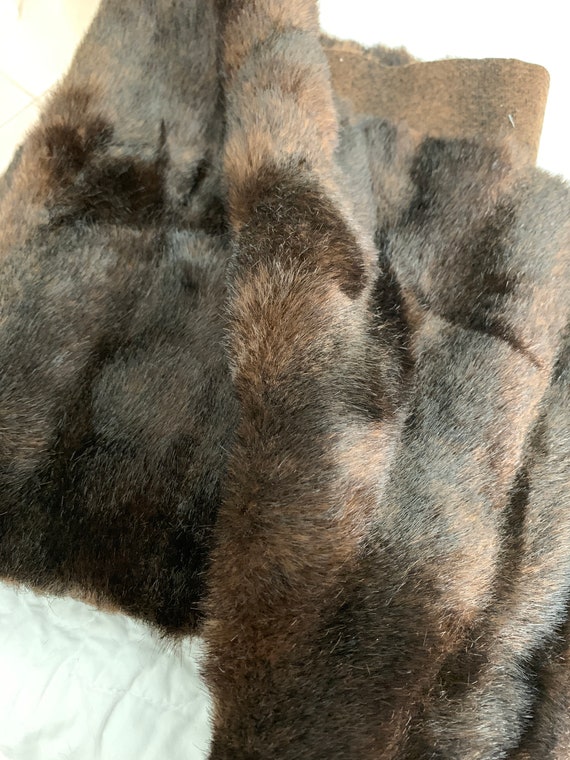 Brown Faux Fur Fabric 12 Inches by 60 Inches Fashion Faux Fur for Collars,  Cuffs, Trim, and Crafts 