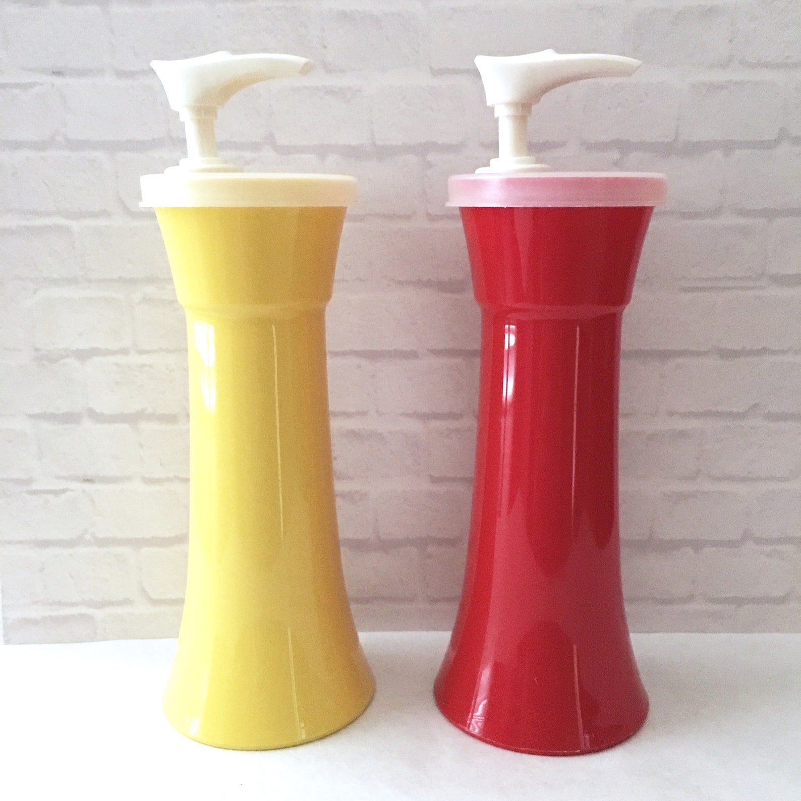 Vintage Ketchup and Mustard Pump Dispenser Set Cookout Etsy